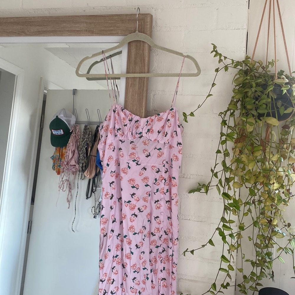 Zara floral print corset dress